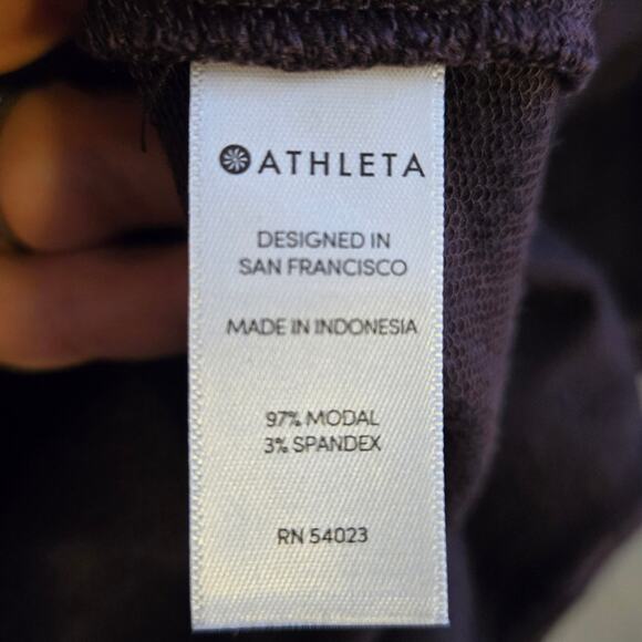 ATHLETA Womens Plum Open Front Cardigan with Pockets Generous Size XS - Picture 11 of 12